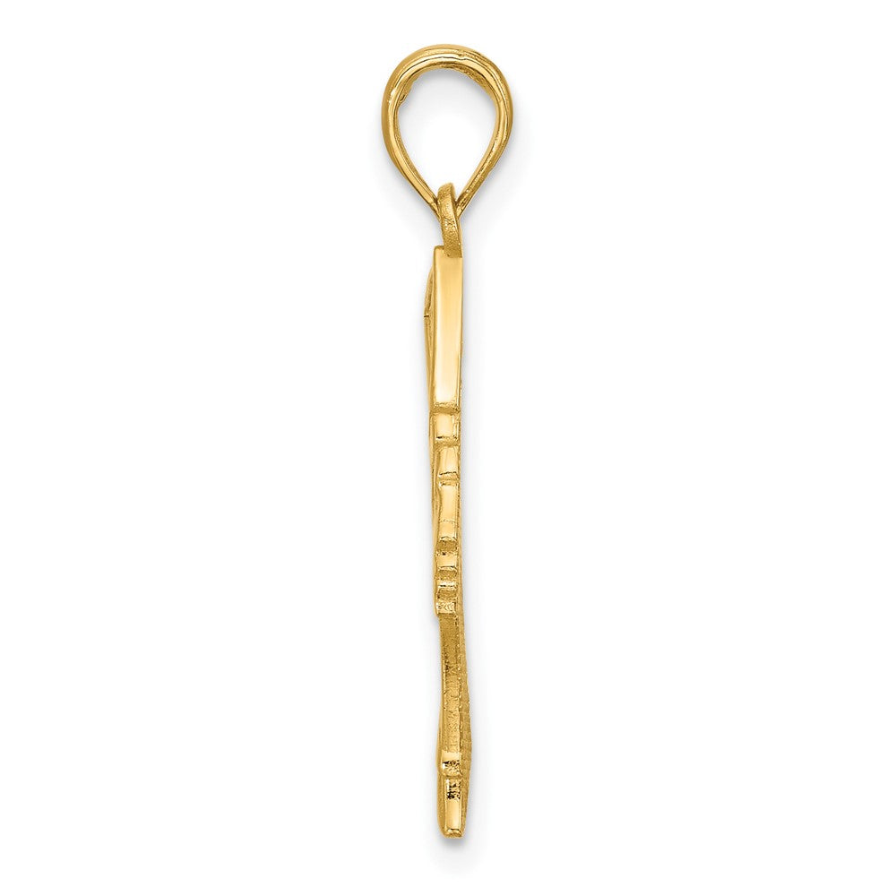 14K Gelbgold Fantasie Nefertiti Profile Charm