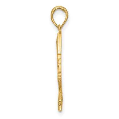 14K Gelbgold Fantasie Nefertiti Profile Charm