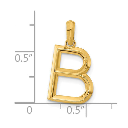 14K Gelbgold Fantasie Buchstabe B
