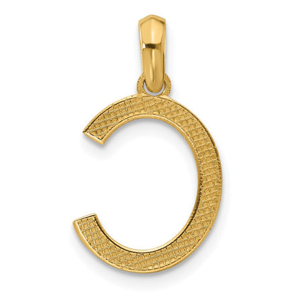 14K Gelbgold Fantasie Buchstabe C