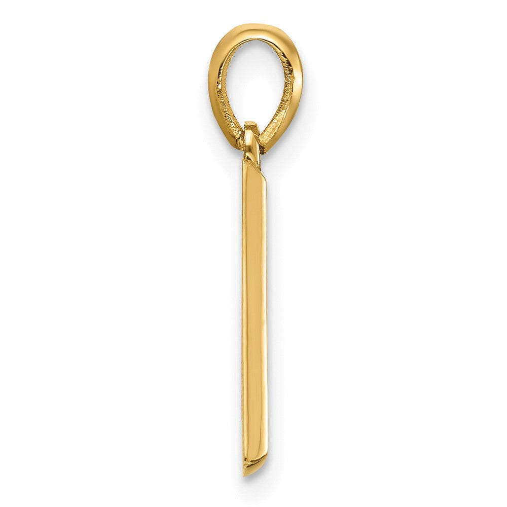 14K Gelbgold Fantasie Buchstabe D