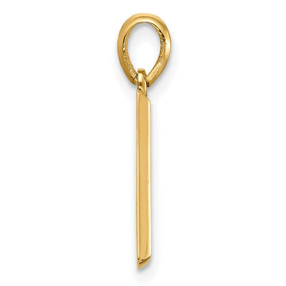 14K Gelbgold Fantasie Buchstabe D