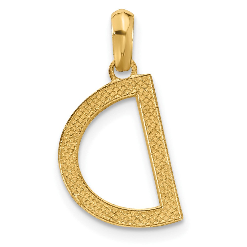 14K Gelbgold Fantasie Buchstabe D