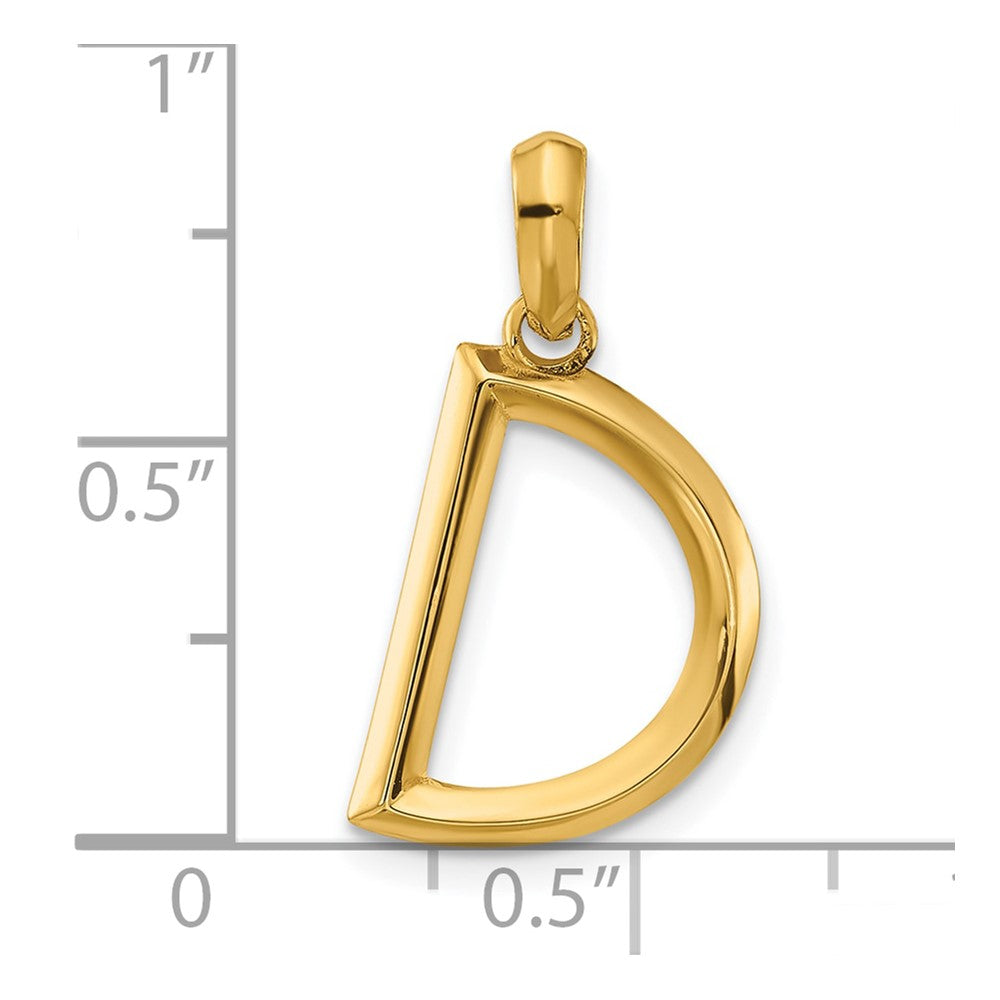 14K Gelbgold Fantasie Buchstabe D