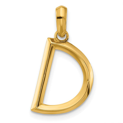 14K Gelbgold Fantasie Buchstabe D