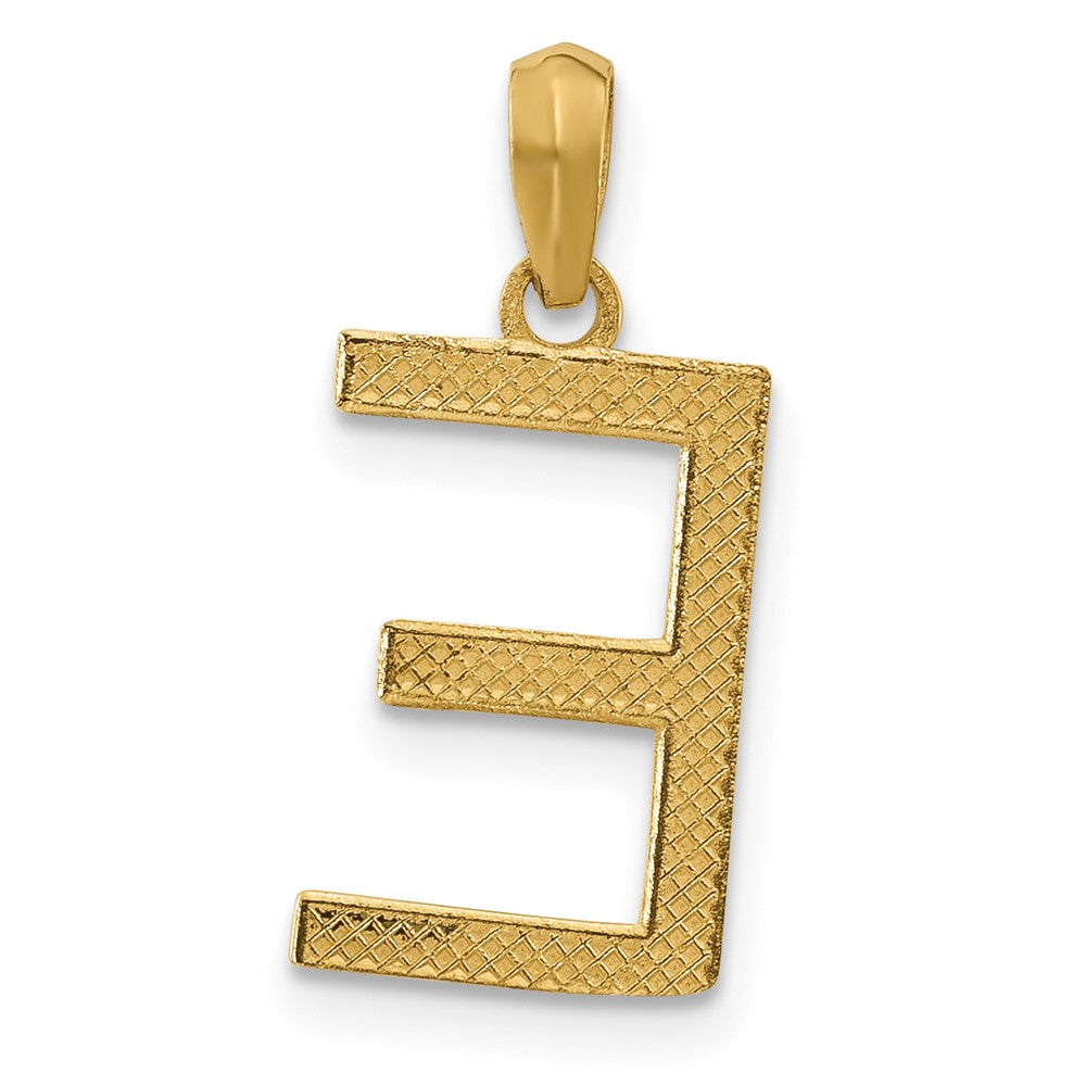14K Gelbgold Fantasie Buchstabe E