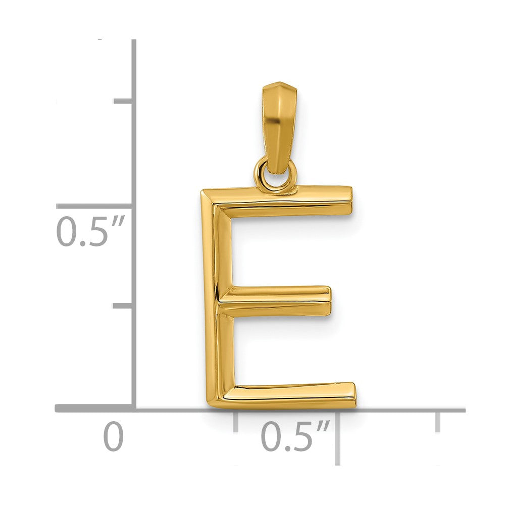 14K Gelbgold Fantasie Buchstabe E