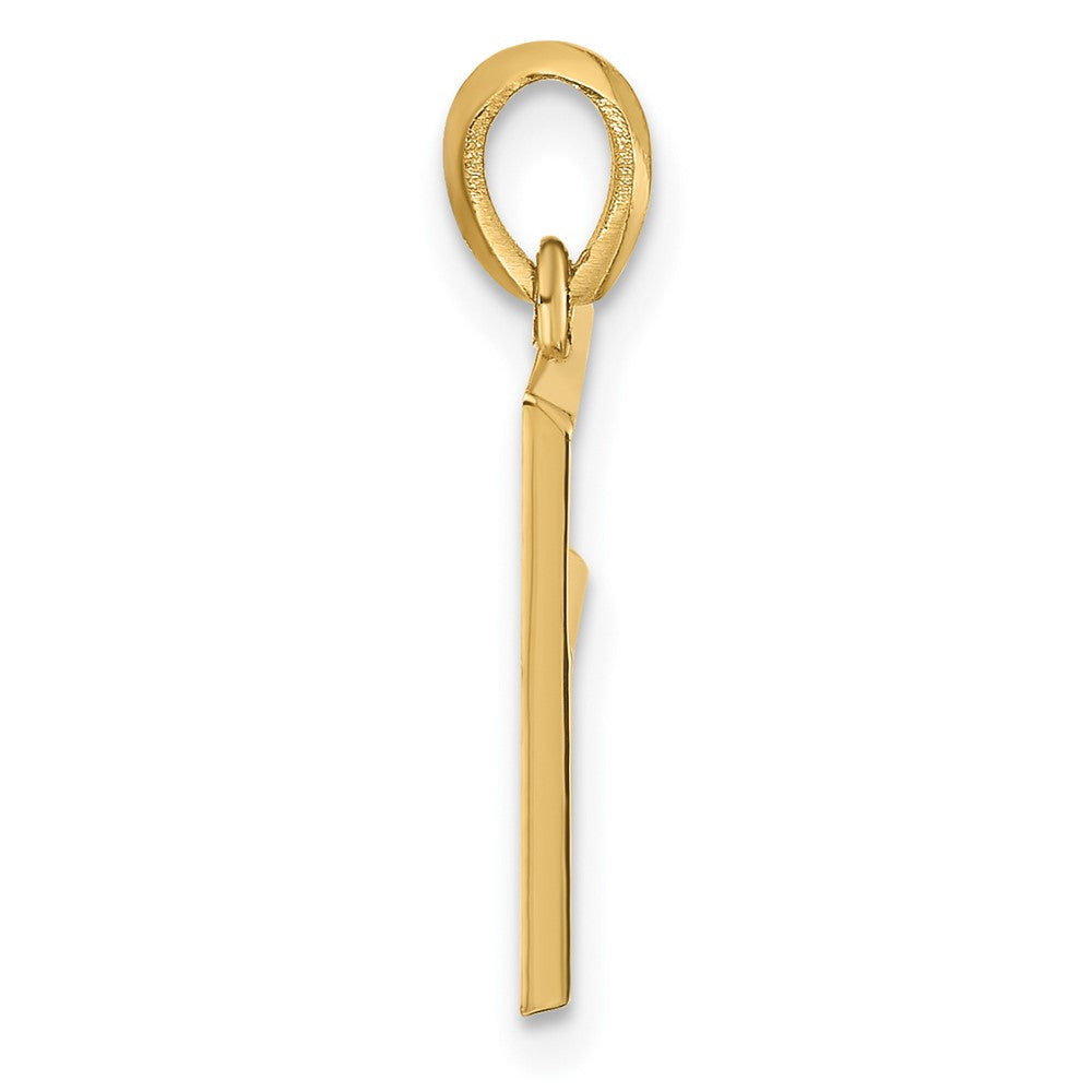 14K Gelbgold Fantasie Buchstabe F