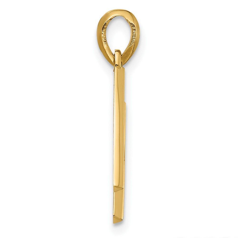 14K Gelbgold Fantasie Buchstabe H