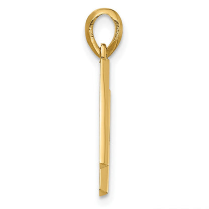 14K Gelbgold Fantasie Buchstabe H