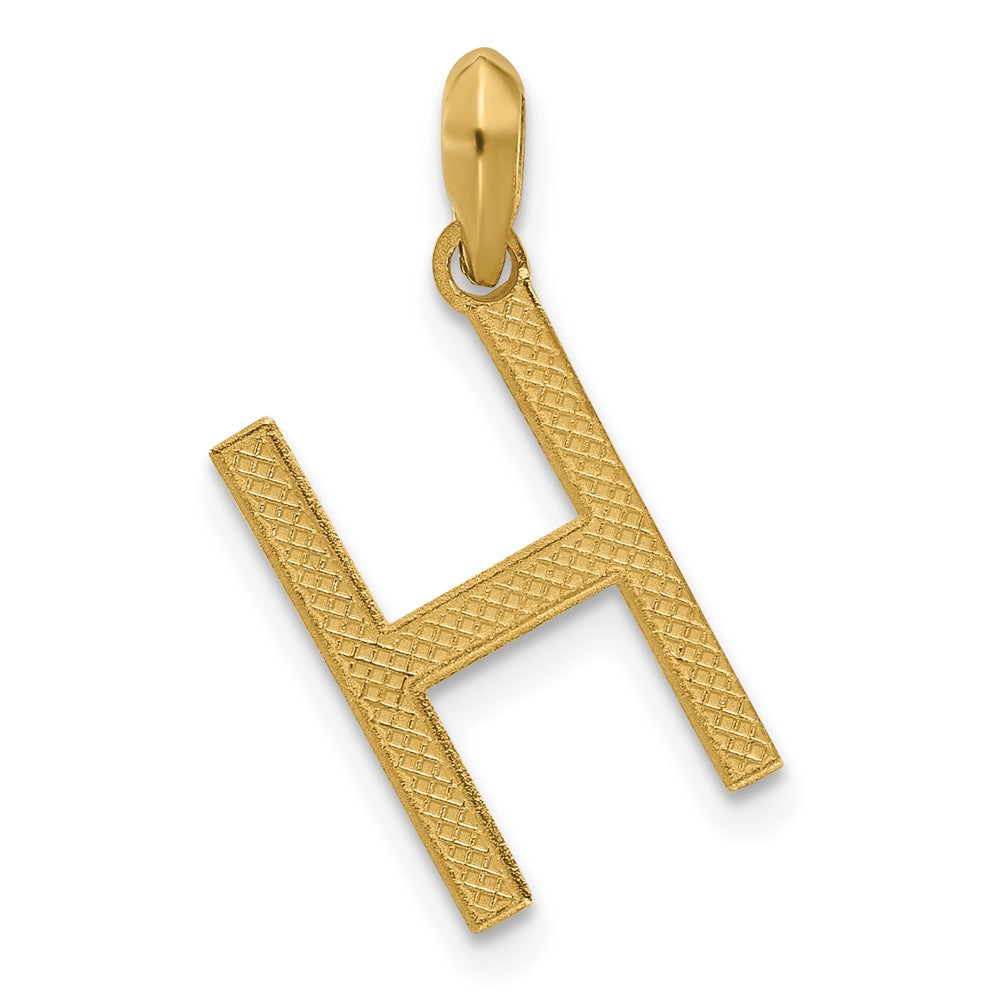 14K Gelbgold Fantasie Buchstabe H