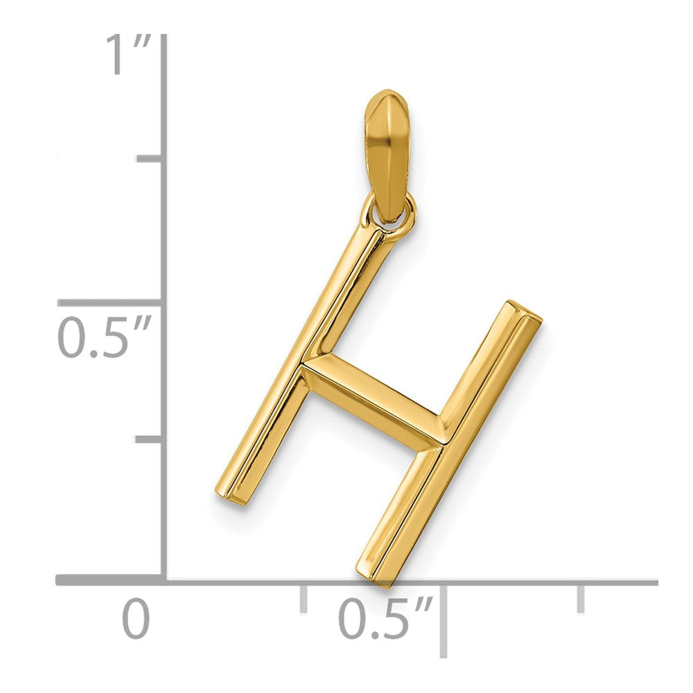 14K Gelbgold Fantasie Buchstabe H