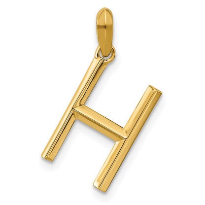 14K Gelbgold Fantasie Buchstabe H