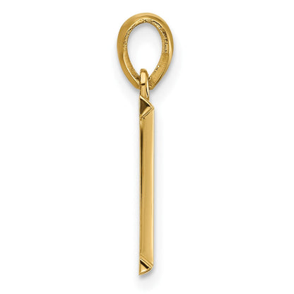 14K Gelbgold Fantasie Buchstabe I