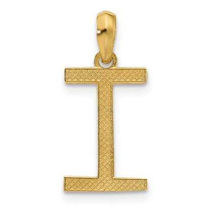 14K Gelbgold Fantasie Buchstabe I