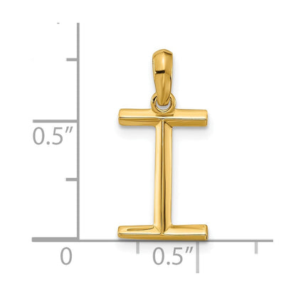 14K Gelbgold Fantasie Buchstabe I
