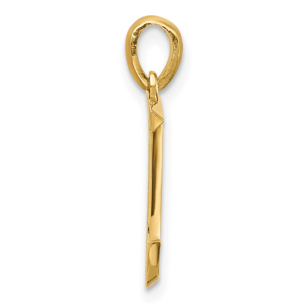 14K Gelbgold Fantasie Buchstabe J