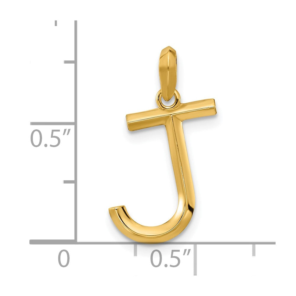 14K Gelbgold Fantasie Buchstabe J