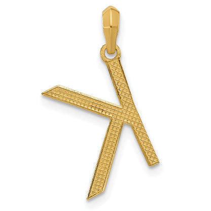 14K Gelbgold Fantasie Buchstabe K