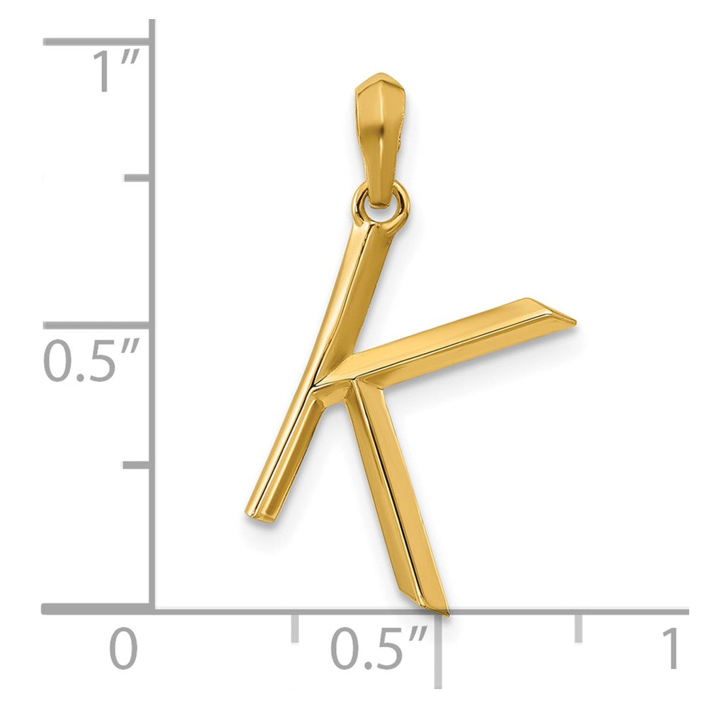 14K Gelbgold Fantasie Buchstabe K