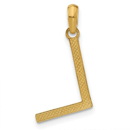 14K Gelbgold Fantasie Buchstabe L
