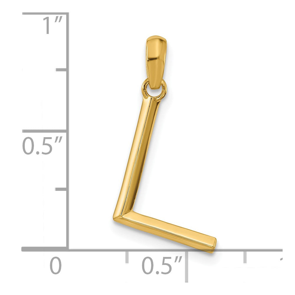 14K Gelbgold Fantasie Buchstabe L