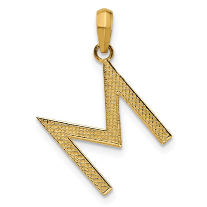 14K Gelbgold Fantasie Buchstabe M