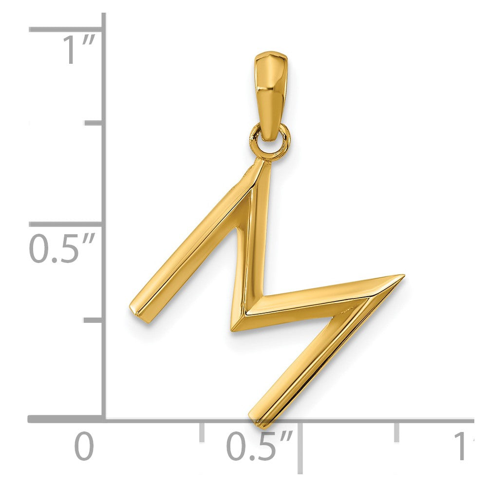 14K Gelbgold Fantasie Buchstabe M