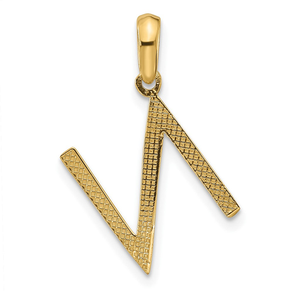 14K Gelbgold Fantasie Buchstabe N