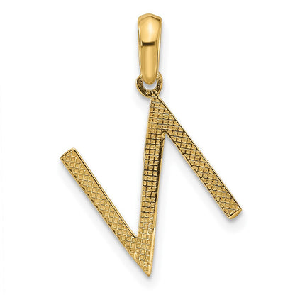 14K Gelbgold Fantasie Buchstabe N