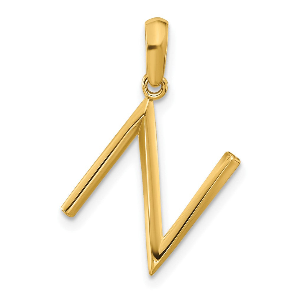 14K Gelbgold Fantasie Buchstabe N