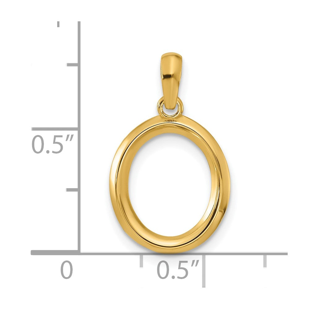 14K Gelbgold Fantasie Buchstabe O
