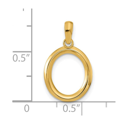 14K Gelbgold Fantasie Buchstabe O