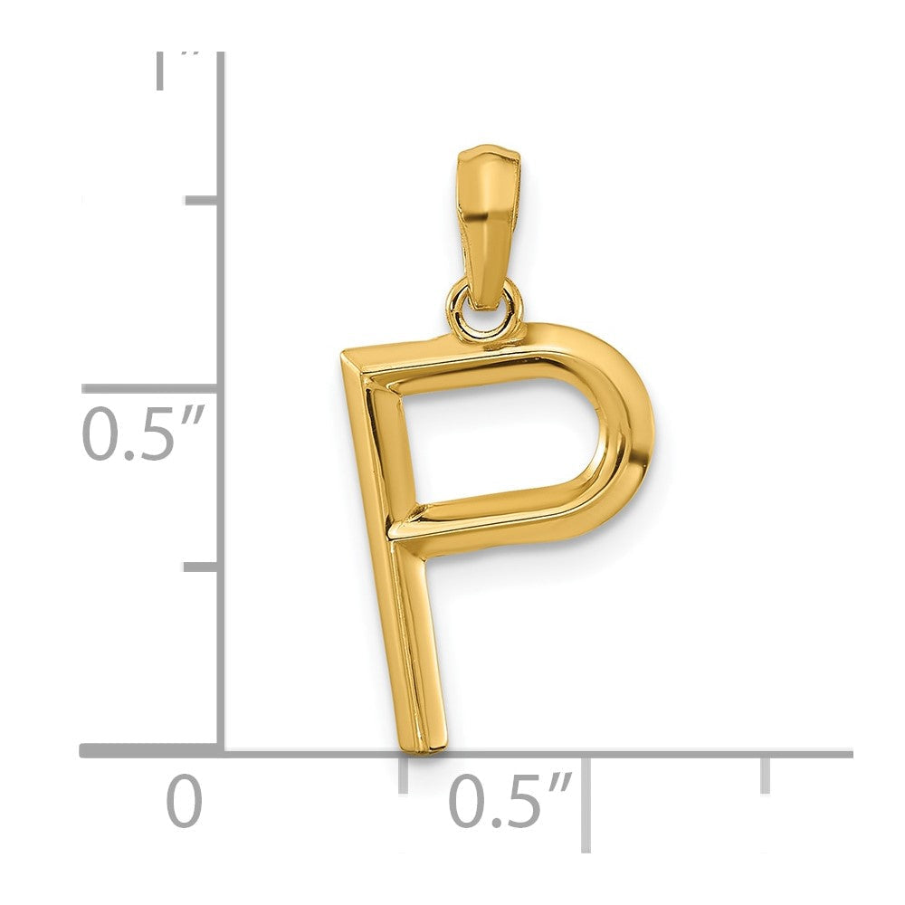 14K Gelbgold Fantasie Buchstabe P