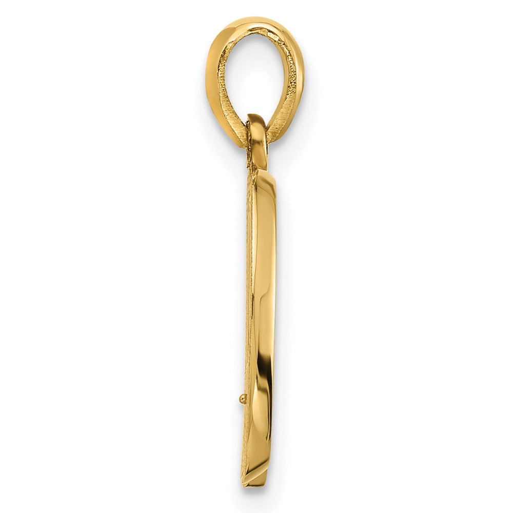 14K Gelbgold Fantasie Buchstabe Q