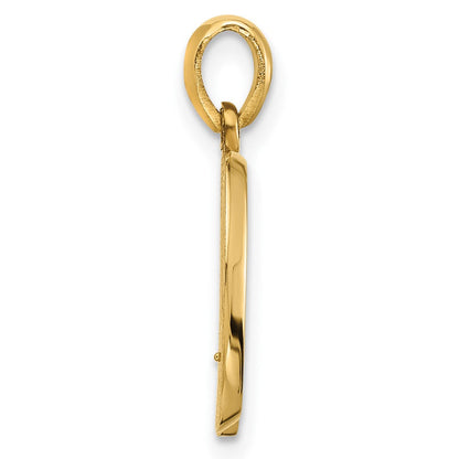 14K Gelbgold Fantasie Buchstabe Q