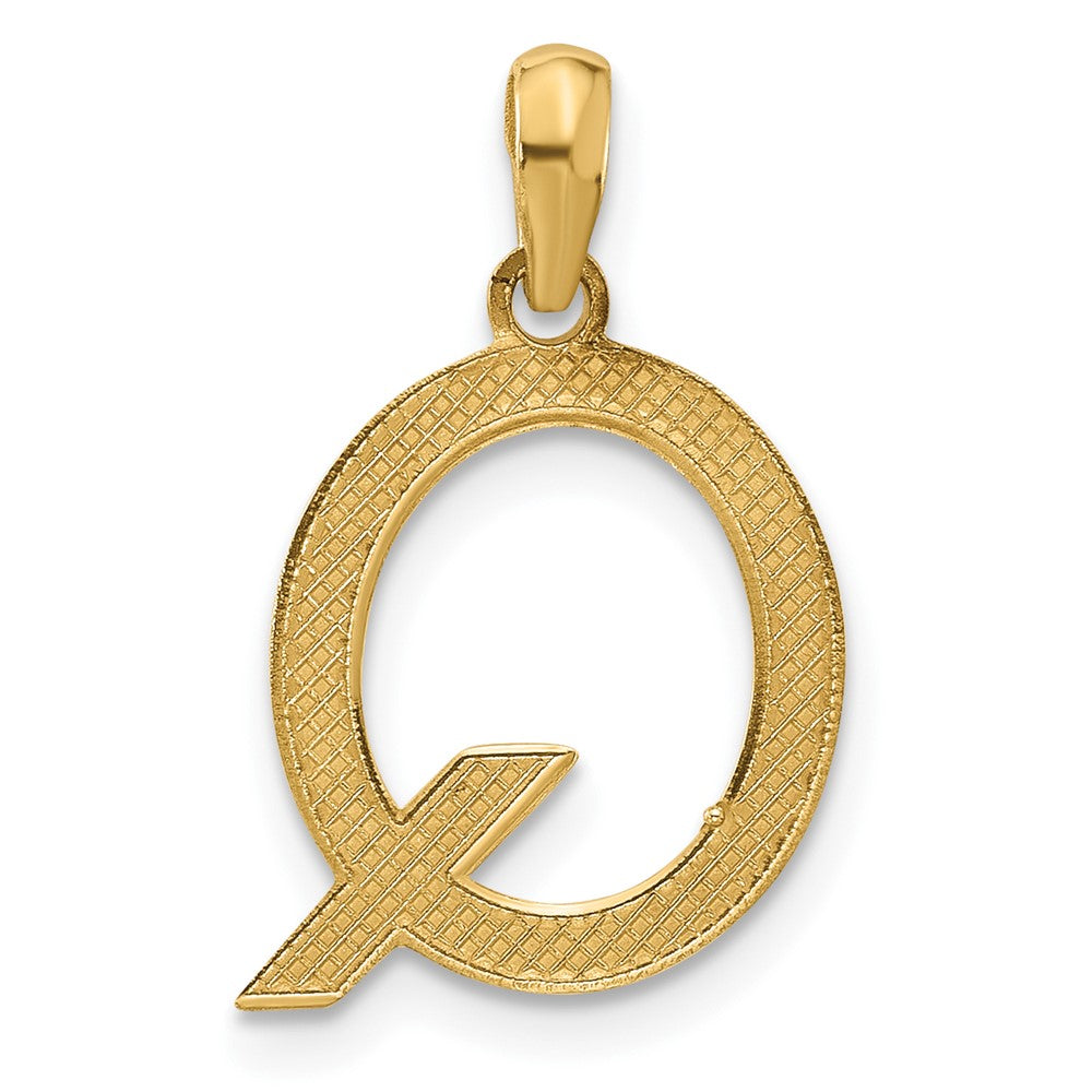 14K Gelbgold Fantasie Buchstabe Q