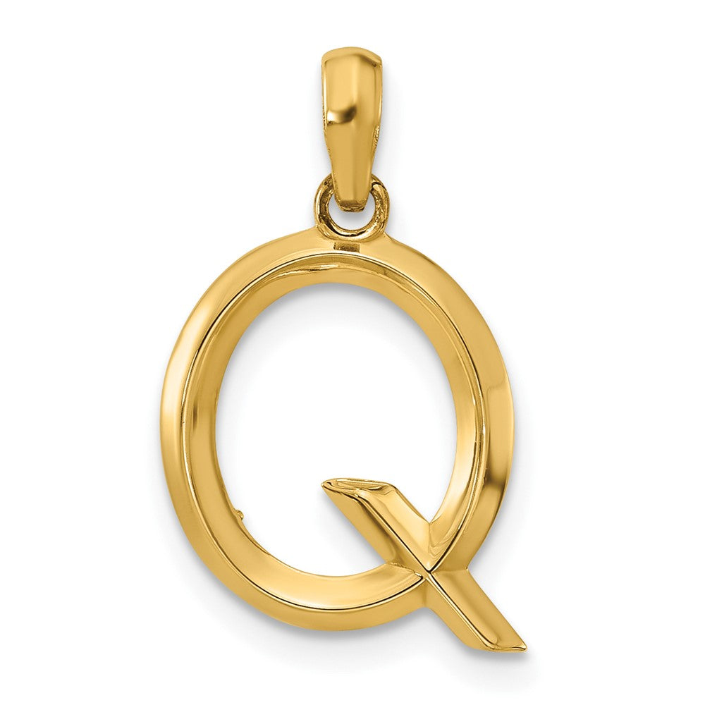 14K Gelbgold Fantasie Buchstabe Q