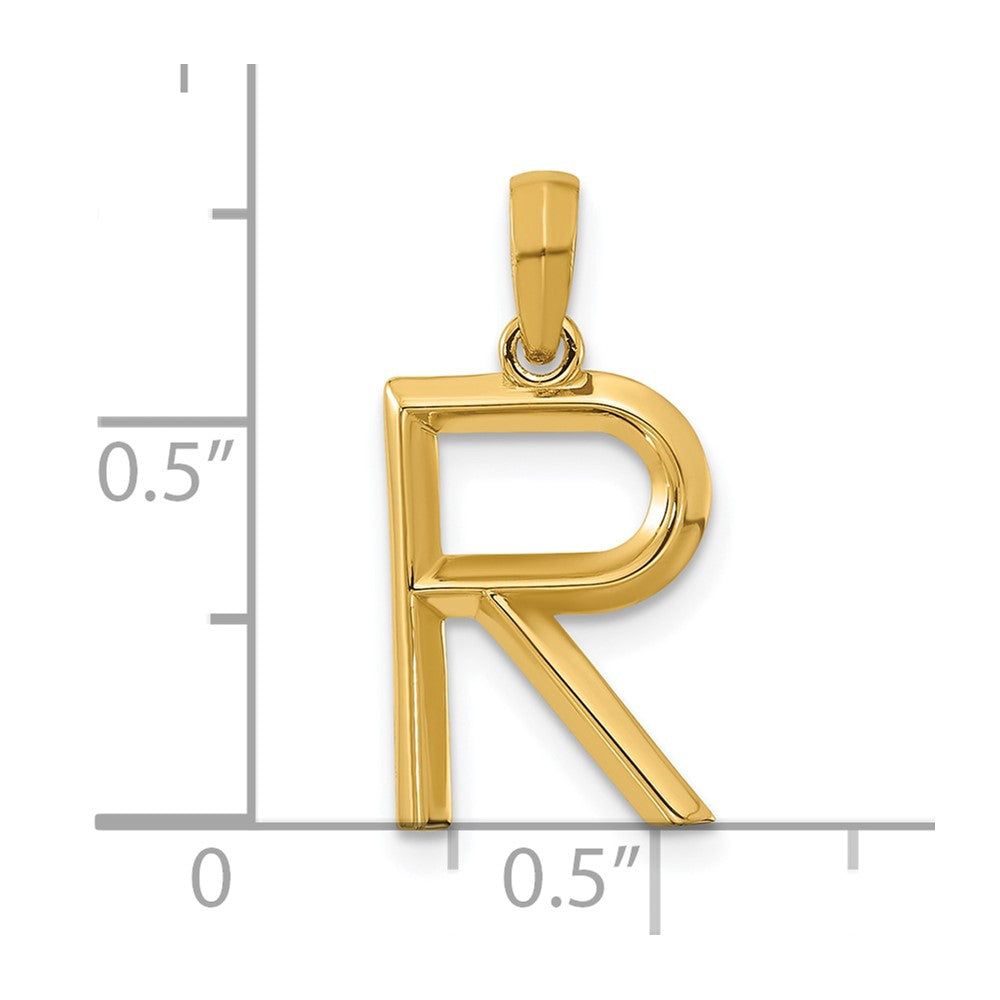 14K Gelbgold Fantasie Buchstabe R