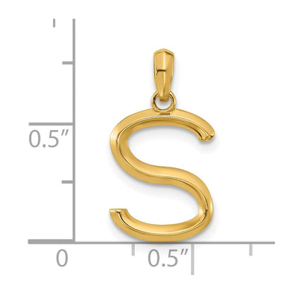 14K Gelbgold Fantasie Buchstabe S