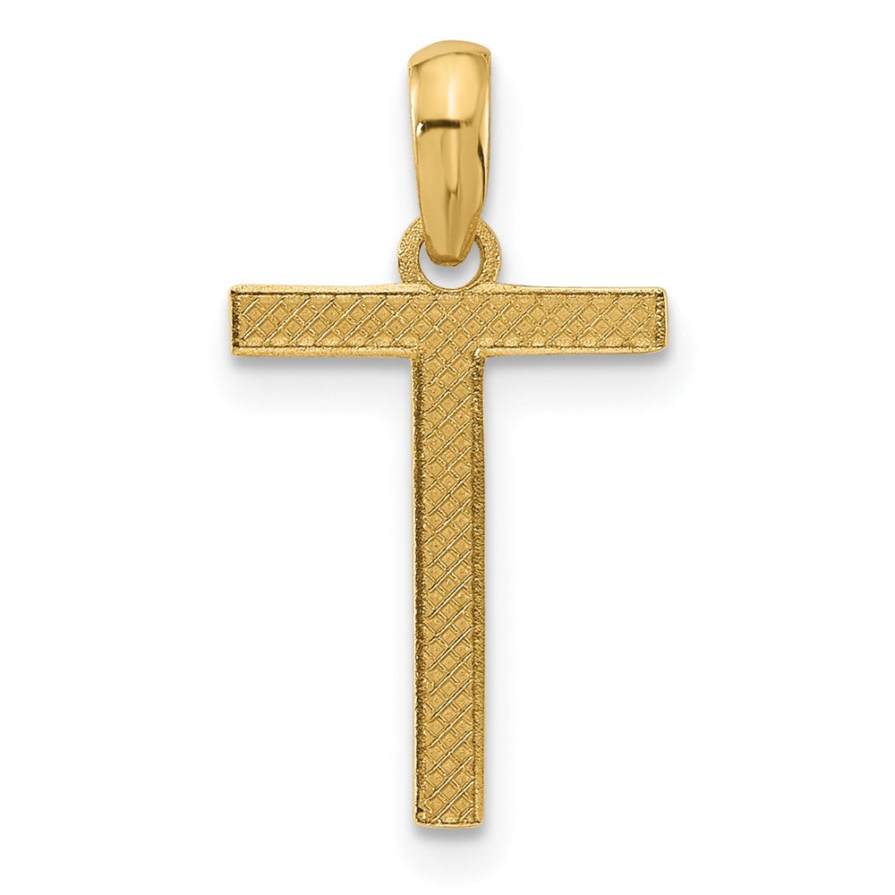 14K Gelbgold Fantasie Buchstabe T