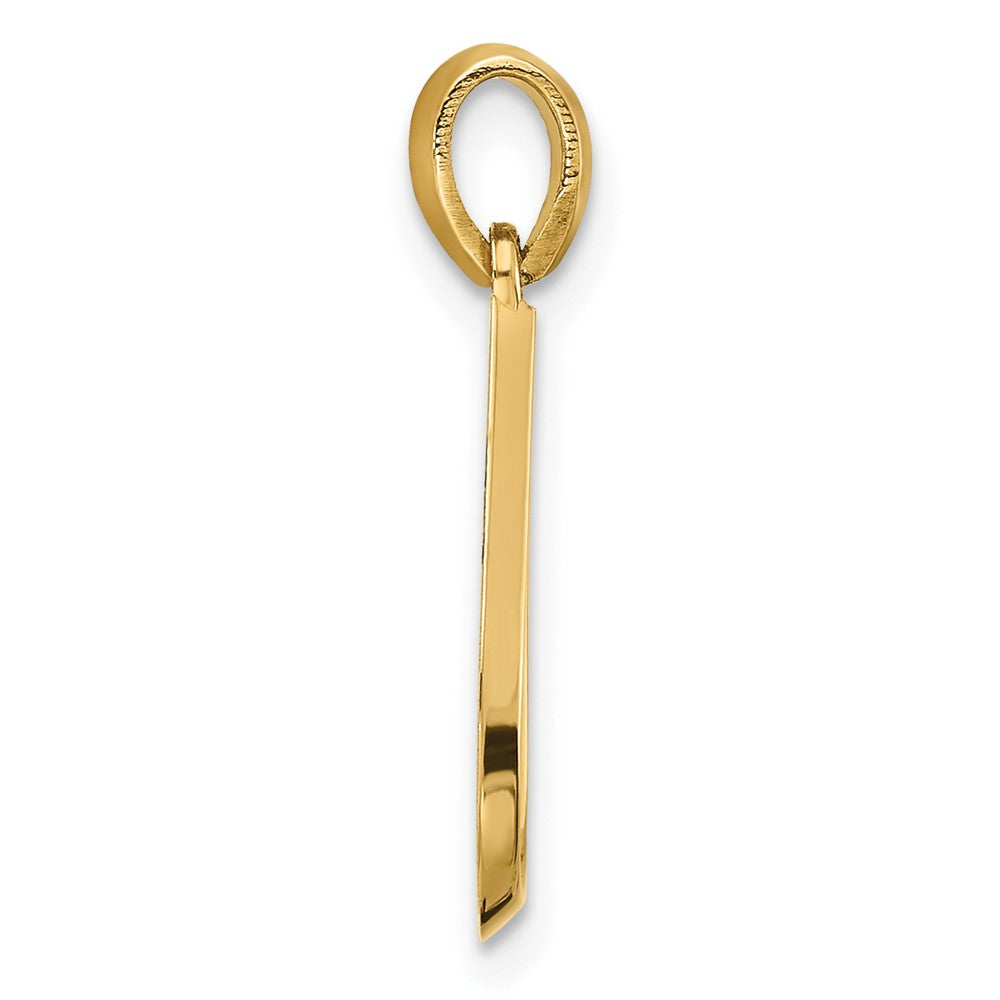 14K Gelbgold Fantasie Buchstabe U