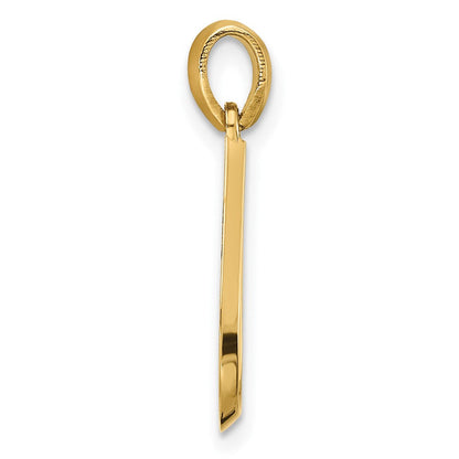 14K Gelbgold Fantasie Buchstabe U