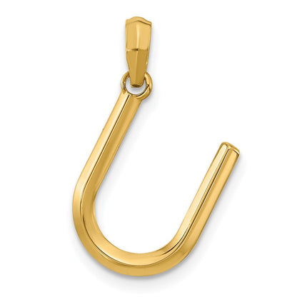 14K Gelbgold Fantasie Buchstabe U
