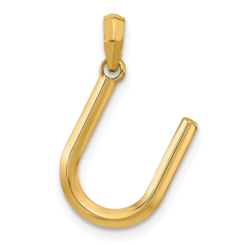 14K Gelbgold Fantasie Buchstabe U