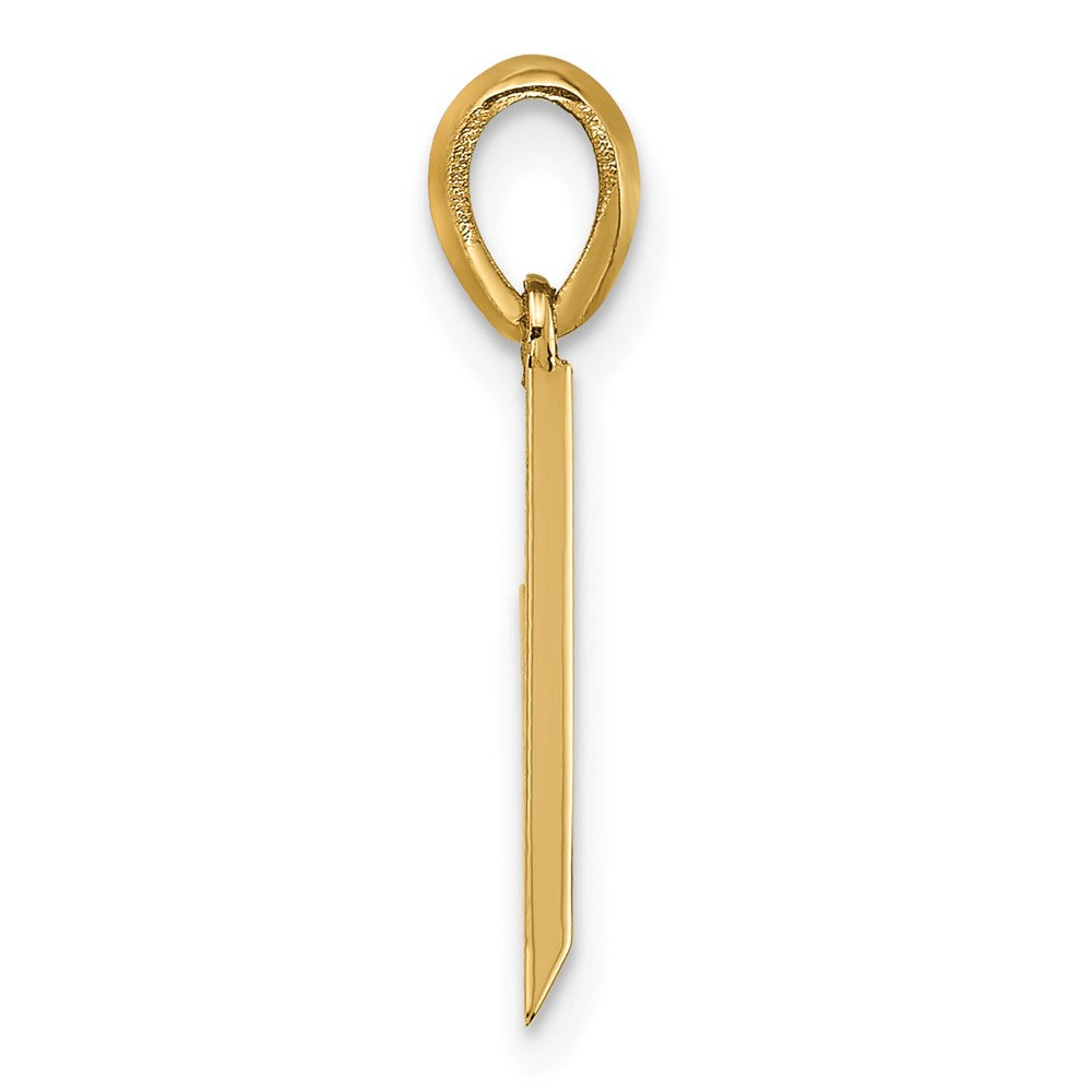 14K Gelbgold Fantasie Buchstabe V