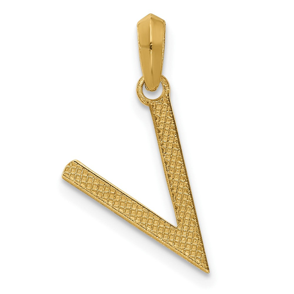 14K Gelbgold Fantasie Buchstabe V