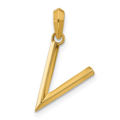 14K Gelbgold Fantasie Buchstabe V
