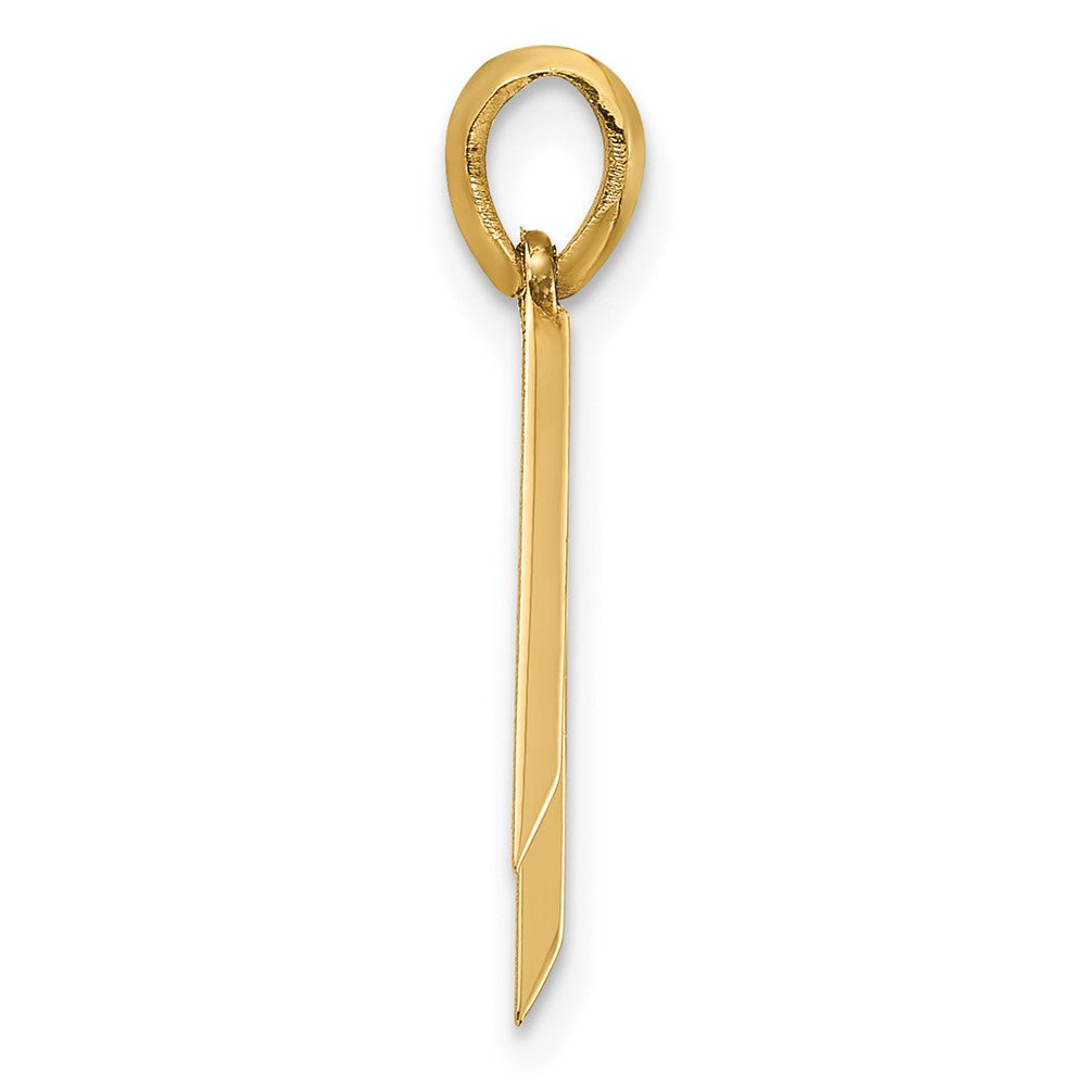 14K Gelbgold Fantasie Buchstabe W