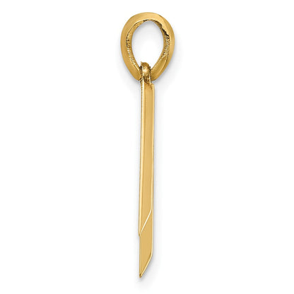 14K Gelbgold Fantasie Buchstabe W
